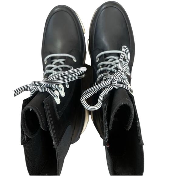 NWOT Sorel Brex Lace Up Winter Boot Black/Chalk – Sz 10 - Picture 8 of 10
